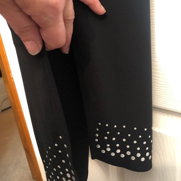 Express size 12 black one shoulder dress silver studded ,silver mesh detail - Picture 13 of 16